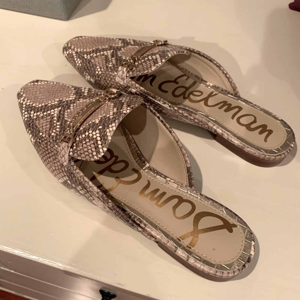 Sam Edelman Evelyn Chain Loafer Mule - Snake Skin